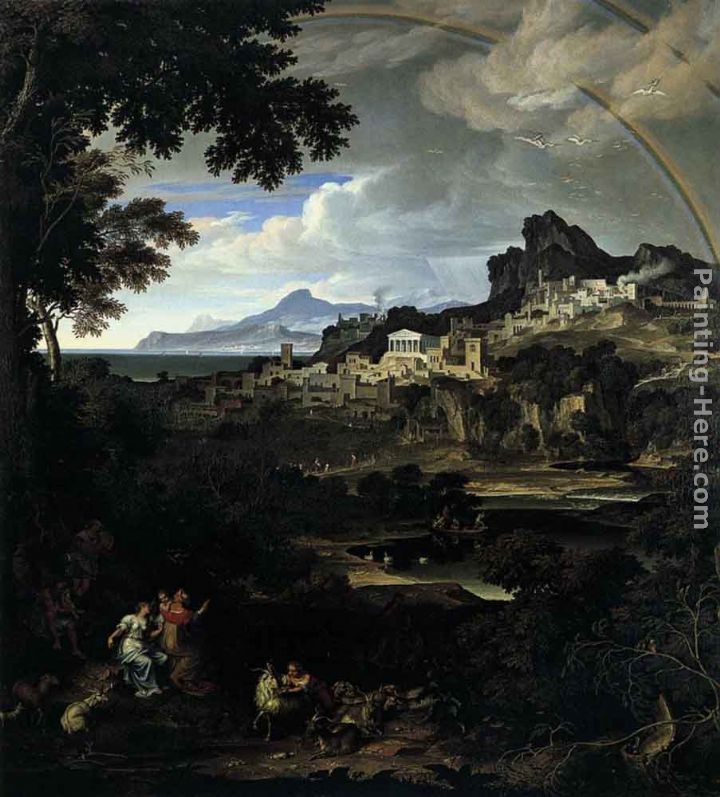 Joseph Anton Koch Heroic Landscape with Rainbow